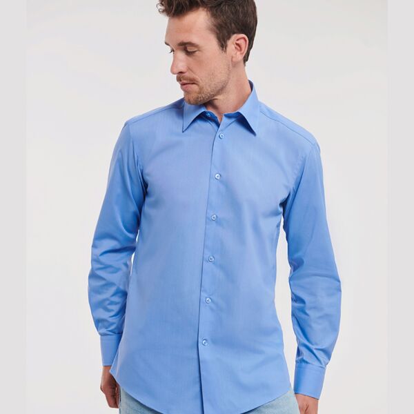 Russell Athletic Collection Long Sleeve Tailored Poplin Shirt Thumbnail